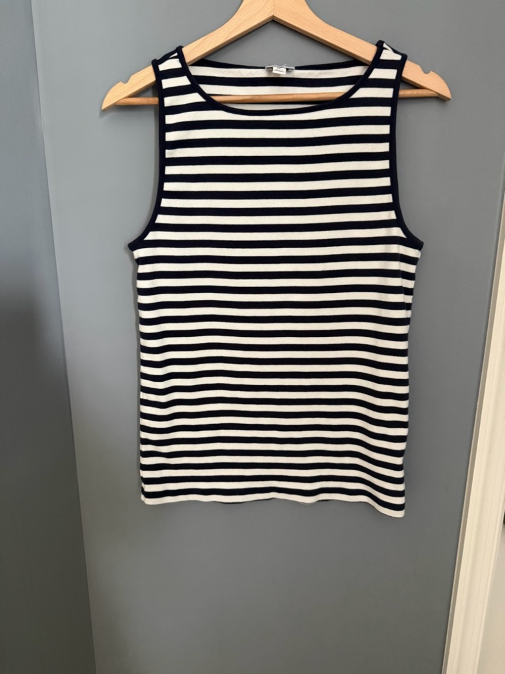 J. Crew Navy and White Striped Tank